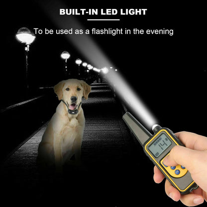 2600 FT Remote Dog Shock Training 2 Collar Set Rechargeable Waterproof LCD Pet